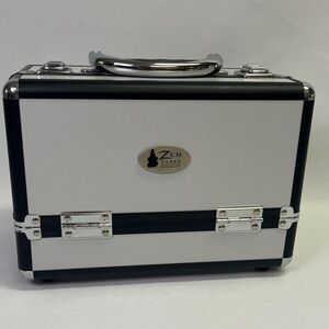 Makeup Train Case Hardside Professional Travel Organizer Interior Trays New